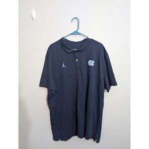 Air Jordan Polo Shirt Mens XXLarge North Carolina UNC Tar Heels Dri-fit Blue